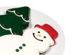 Christmas Cookies on White
