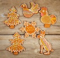 Christmas Cookies for 2017 on a wooden surface