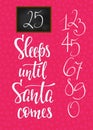 Christmas Countdown lettering typography set