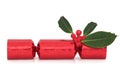 Christmas Cracker and Holly Royalty Free Stock Photo