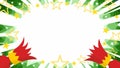 christmas cracker pulled apart on manga green starburst background