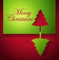 Christmas creative paper art - vector illustration Royalty Free Stock Photo