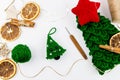Christmas creativity crochet. DIY Christmas tree decoration