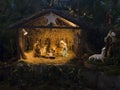 Christmas creche with Joseph Mary and Jesus Royalty Free Stock Photo