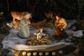 Christmas creche with Joseph Mary and Jesus Royalty Free Stock Photo