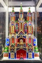 KRAKOW, POLAND - DECEMBER 24, 2017: Christmas crib, Annual Nativity Scenes Contest