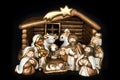 Christmas crib Nativity scene Holy family Jesus Christ Mary Josef Royalty Free Stock Photo