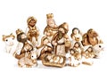 Christmas crib Nativity scene holy family three kings Royalty Free Stock Photo