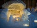 Christmas crib sculpture made of salt from a Salt Shop
