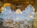 Christmas crib sculpture made of salt from a Salt Shop