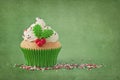 Christmas cup cake Royalty Free Stock Photo