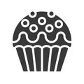 Christmas cup cake icon decoration with candy Royalty Free Stock Photo