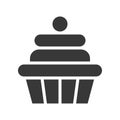 Christmas cup cake icon decoration with candy Royalty Free Stock Photo