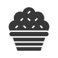 Christmas cup cake icon decoration with candy Royalty Free Stock Photo