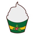 Christmas cupcake celebration icon