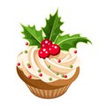 Christmas cupcake.