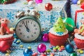 Christmas cupcakes with colored decorations