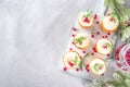 Christmas Cupcakes with cranberry Royalty Free Stock Photo