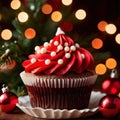 christmas cupcakes , festive treats with colorful icing