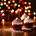 christmas cupcakes , festive treats with colorful icing