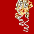 Christmas Curly Ribbons Royalty Free Stock Photo