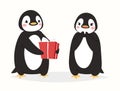 Christmas cute penguin vector character cartoon bird Royalty Free Stock Photo