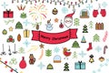 Christmas cute things and characters Royalty Free Stock Photo