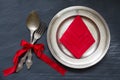 Christmas cutlery on the table abstract food background Royalty Free Stock Photo