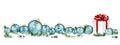 Christmas Cyan Baubles White Headline Snow Banner Gift