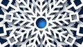 Christmas dark blue background with white paper snowflakes Royalty Free Stock Photo