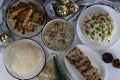 Christmas day breakfast spread prepared in kerala style on the table along with Christmas decorations Royalty Free Stock Photo