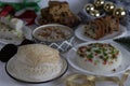 Christmas day breakfast spread prepared in kerala style on the table along with Christmas decorations Royalty Free Stock Photo