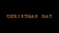 Christmas Day fire text effect black background