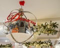 Christmas decor with Believe campaign theme at Macy`s flagship store at Herald Square in New York Royalty Free Stock Photo