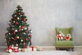 Christmas decor for Christmas with gifts Royalty Free Stock Photo