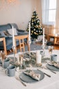 Christmas decor kitchen table.