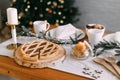 Christmas decor kitchen table.