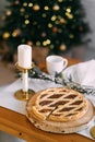 Christmas decor kitchen table.