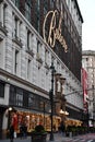 Christmas decor at Macy`s flagship store at Herald Square in New York Royalty Free Stock Photo