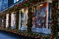 Christmas decor at Macy`s flagship store at Herald Square in New York Royalty Free Stock Photo