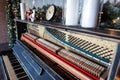 Christmas decor with an old piano Royalty Free Stock Photo