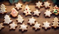 Christmas decorated cookies