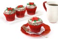 Christmas decorated cupcakes