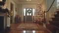 Christmas Decorated Home Foyer