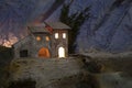 Landscape of illuminated Bethlehem portal houses Royalty Free Stock Photo