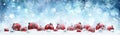 Christmas - Decorated Red Balls And Snowflakes Royalty Free Stock Photo