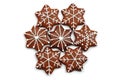 Christmas decorated sweets (ginger bread) isolated