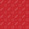 Christmas decoration on a red background. Vector illustration Royalty Free Stock Photo