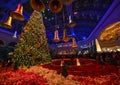 Christmas decoration at Bellagio hotel conservatory and botanical garden Royalty Free Stock Photo