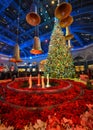 Christmas decoration at Bellagio hotel conservatory and botanical garden Royalty Free Stock Photo